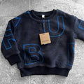 NEW Burberry Edgar Sweater, Blue Black Size 4Y New w/Tag