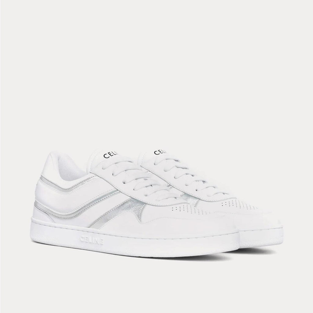 Celine Low Wave Lace-Up Sneaker, Optic White/Silver Size 41 in Box +DustBag $750