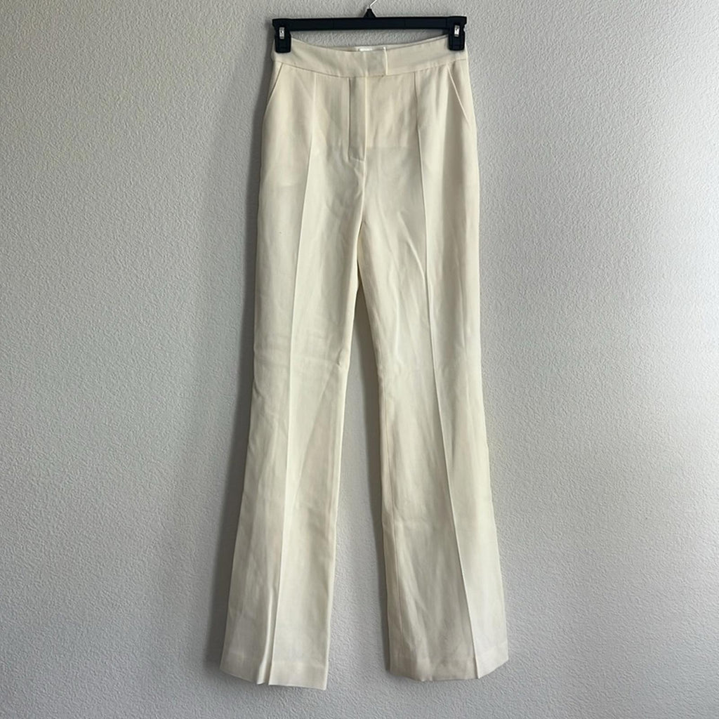 Galvan London Tailored Suit Trousers in Ivory/Cream, NWT, Size 4