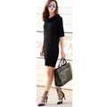 Robbie Bee’s Signature Ribbed Sweater Dress in Black, Size M New w/Tag
