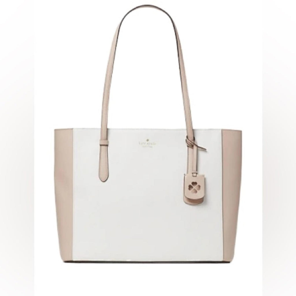 Kate Spade New York Schuyler Medium Tote in White/Beige EXCELLENT! Retail $329