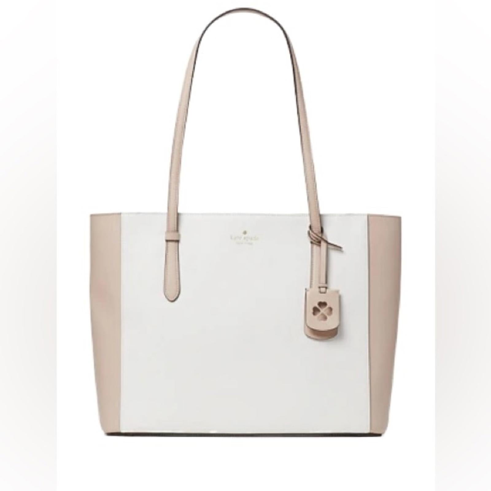 Kate Spade New York Schuyler Medium Tote in White/Beige EXCELLENT! Retail $329