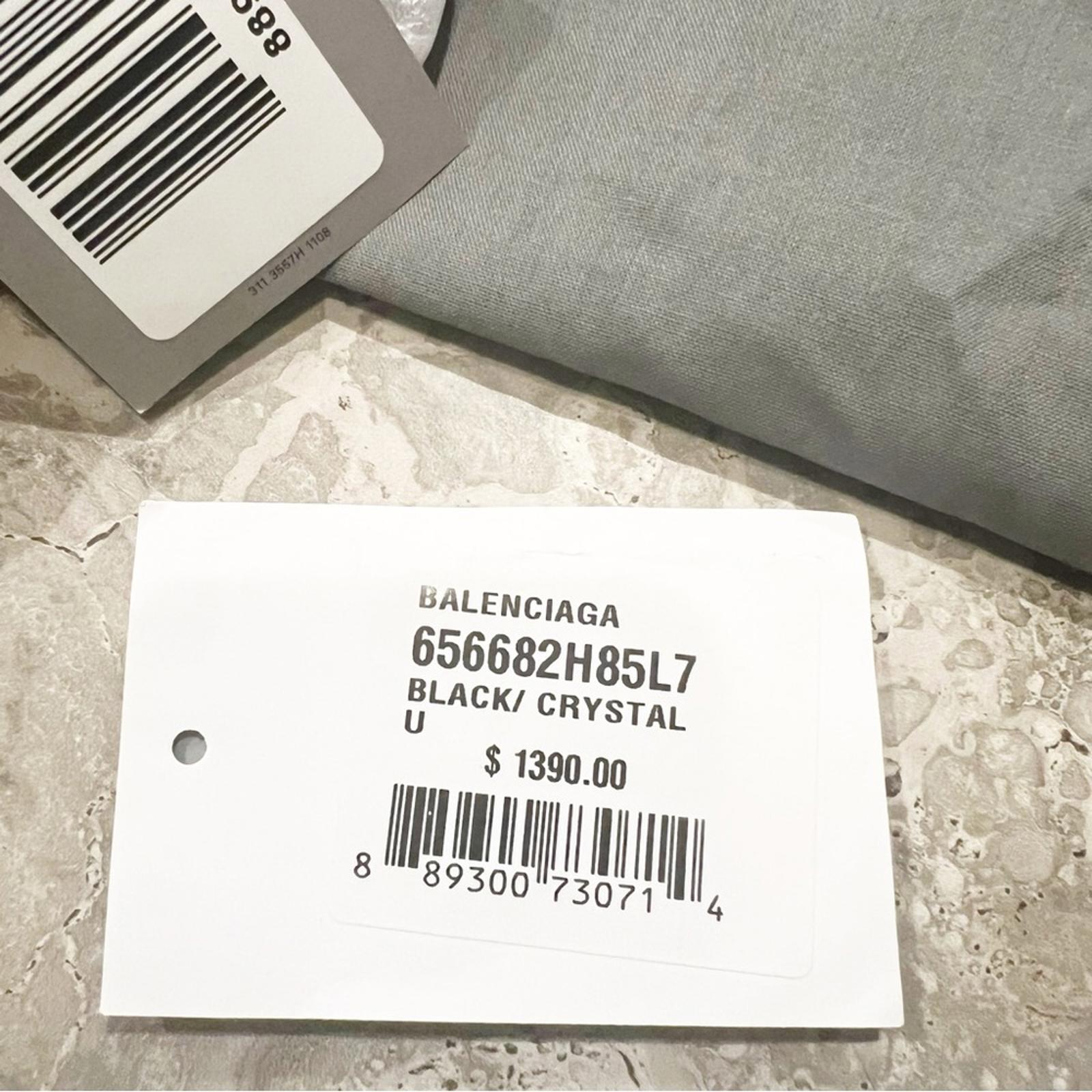 NEW Balenciaga Wheel XS Drawstring Bucket Bag, Black/Crystal $1,390 Sold Out