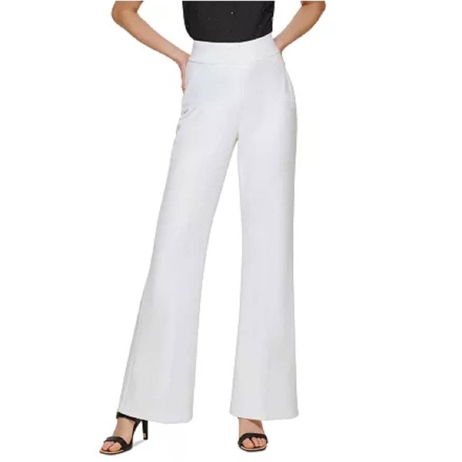 New DKNY High-Rise Wide-Leg Career Pants, Size 12 New w/Tag $89