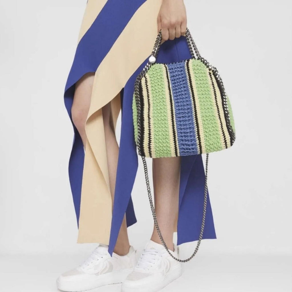 Stella McCartney ‘Falabella' Crochet Tote Bag in Green Blue Multi NEW (SOLD OUT)