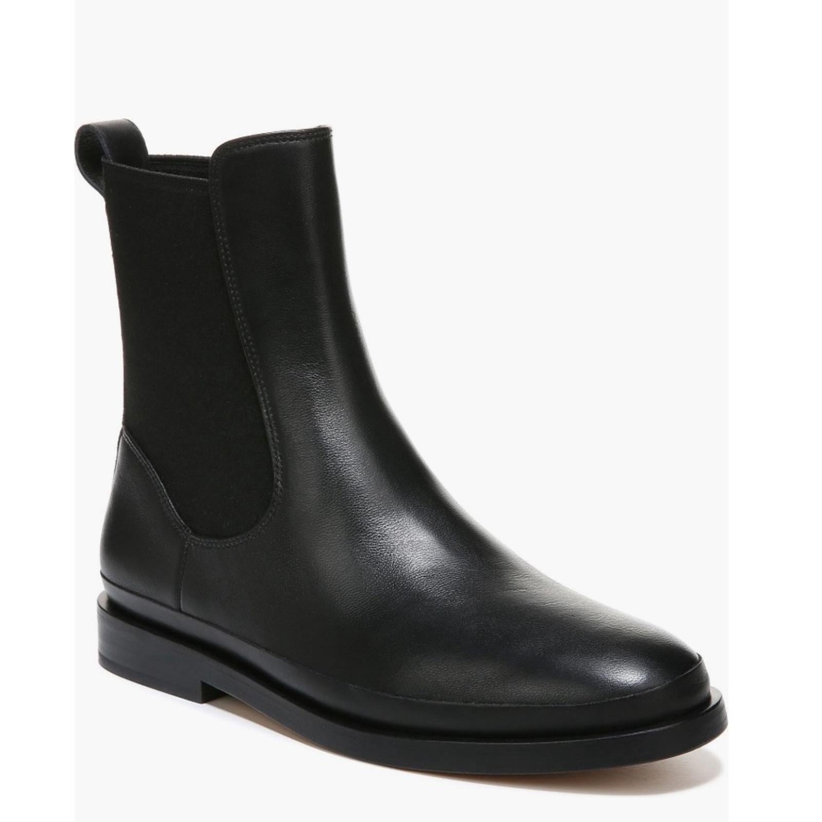 NEW Vince Cecyl Chelsea Leather Ankle Boots in Black, Size 7