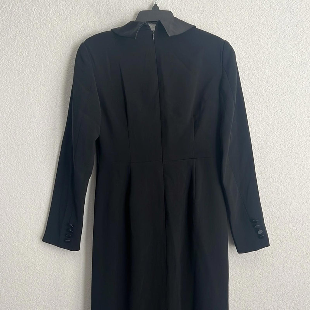 Lauren Ralph Lauren Zeenai Crepe Long Sleeve Gown in Black, Size 4 NEW w/Tag