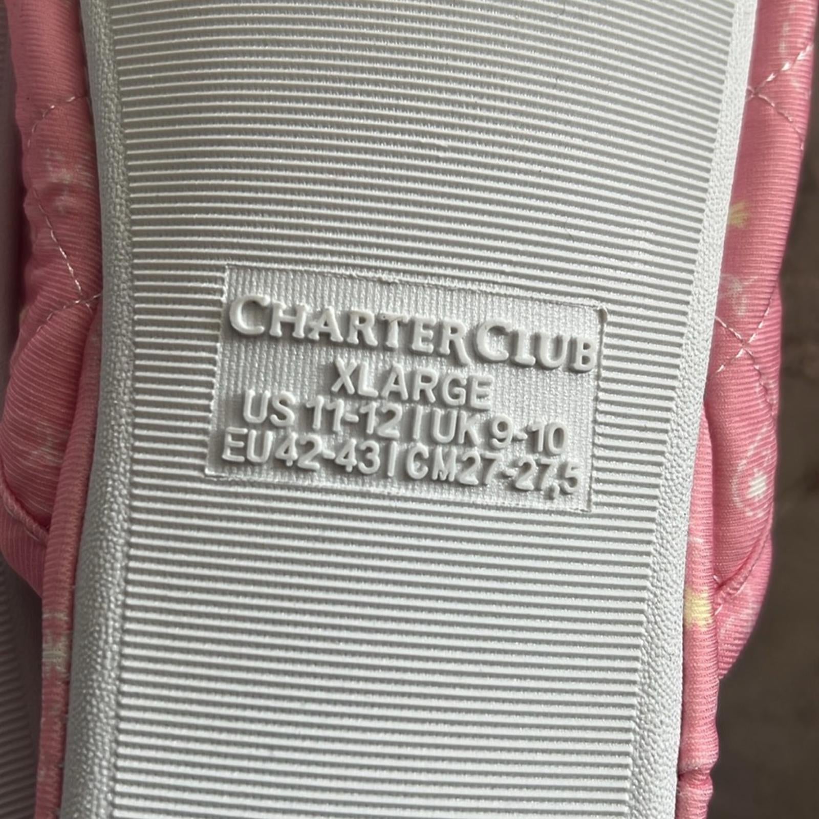 New Charter Club Quilted Paisley Floral Slippers, Pink Size XL (US 11-12) NWT
