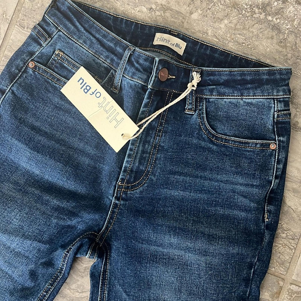 HOB Hint of Blu High Rise Ankle Skinny Jeans, Size 26 New with Tag