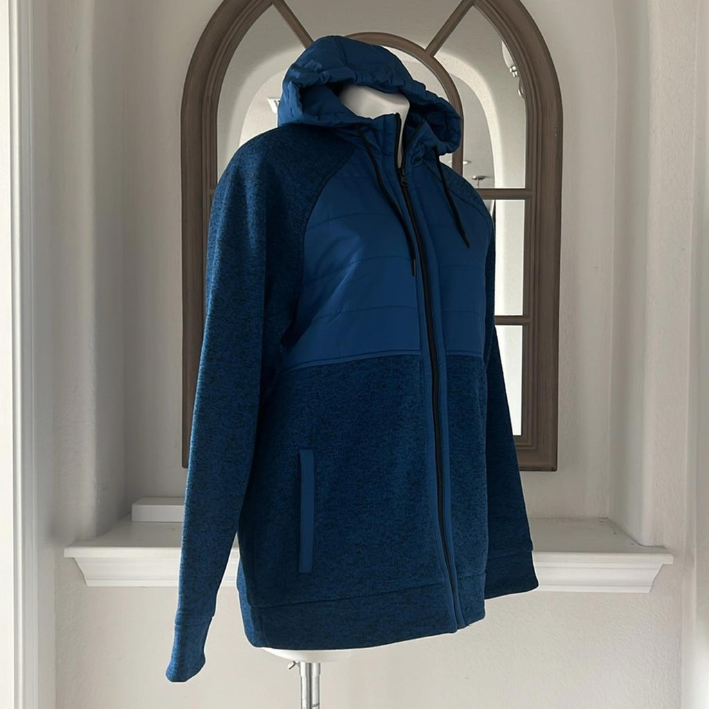 NEW Zella Hybrid Puffer Jacket in Blue, Men’s Size S New w/o Tag, Retail $129
