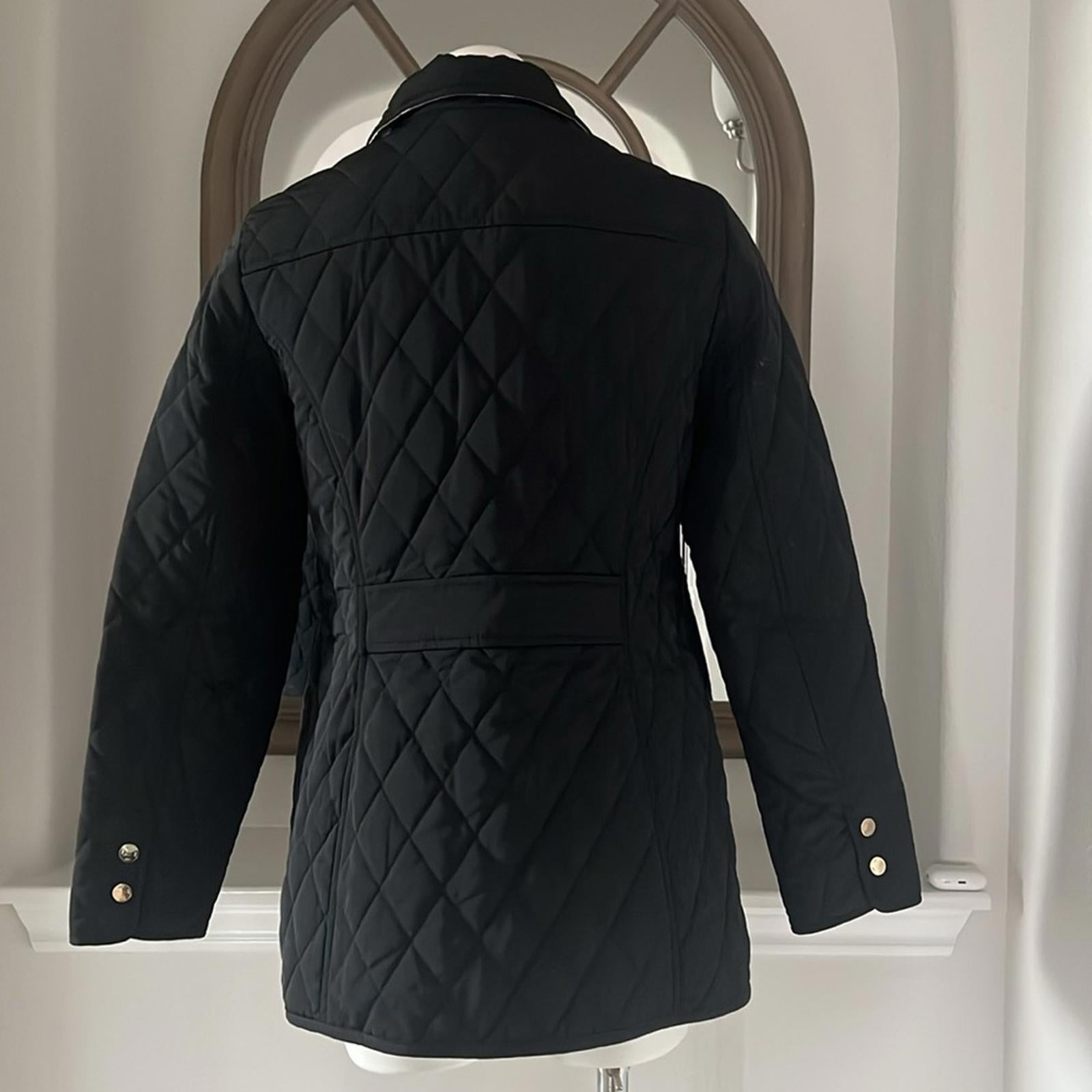 Jones New York 5-Button Quilted Jacket in Black, Size M EXCELLENT!