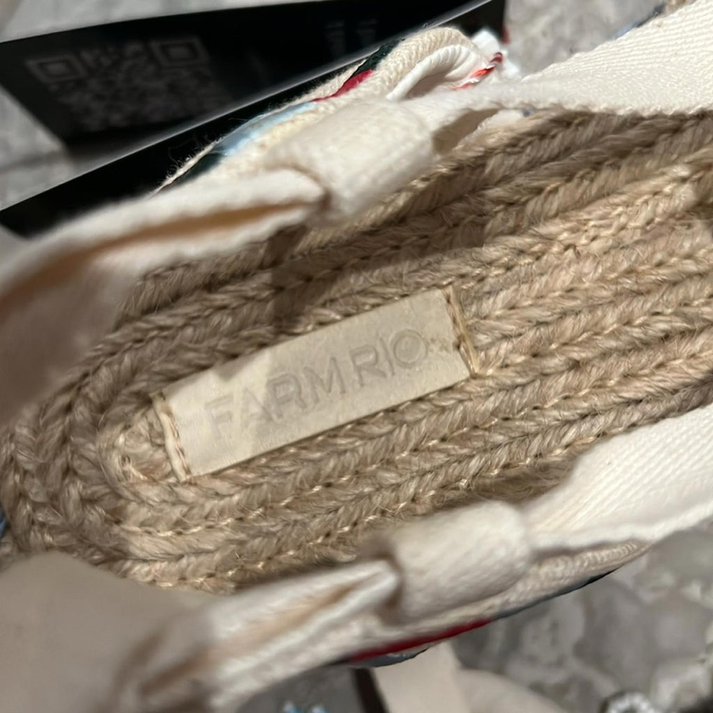 FARM Rio Paradise Bead Embellished Espadrille Platform Shoes Size 11 NWT+DustBag