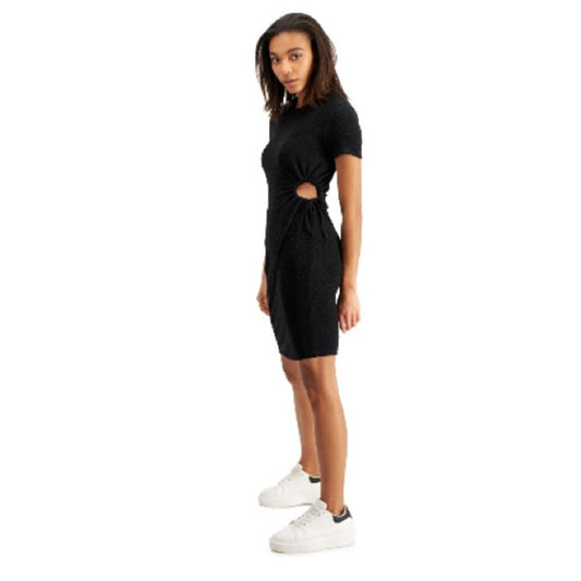 NEW And Now This Women's Side-Cutout Midi Dress, Black Size XL New w/Tag $49