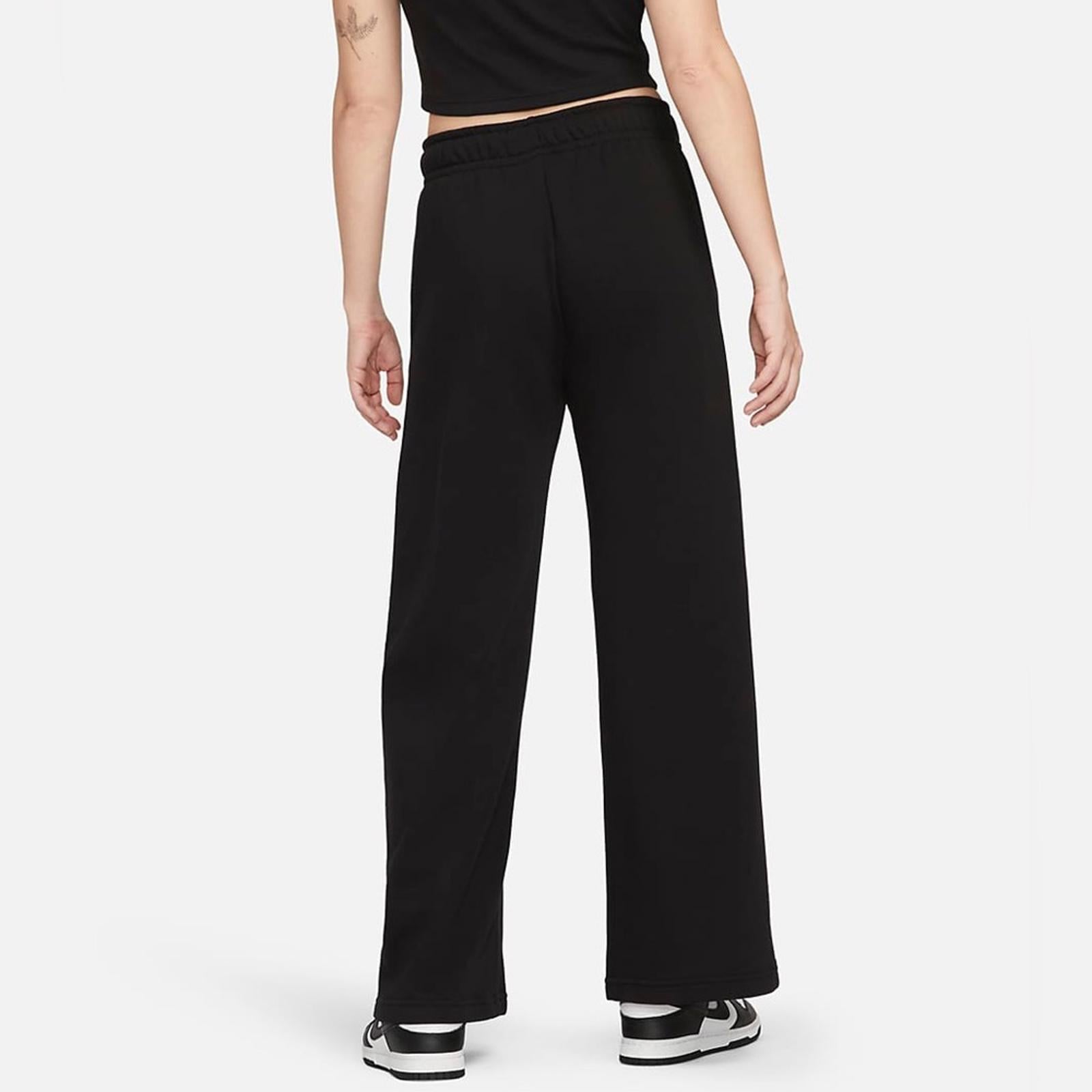Nike Sportswear Club Fleece Mid-Rise Wide-Leg Sweatpants in Black, Size 1X, NEW