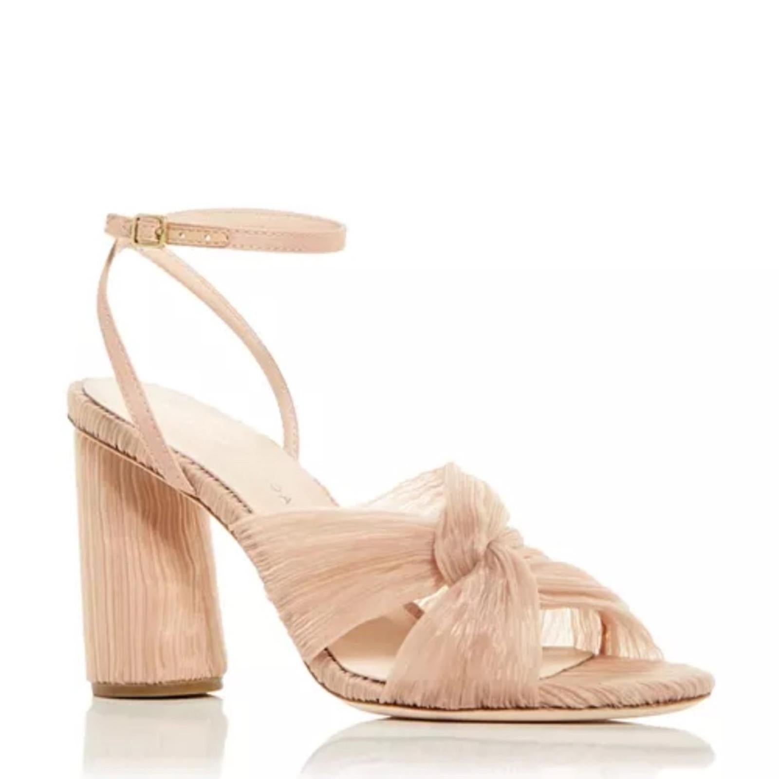 Loeffler Randall Reed High Heel Pleated Sandals in Beauty, Size 5 New in Box