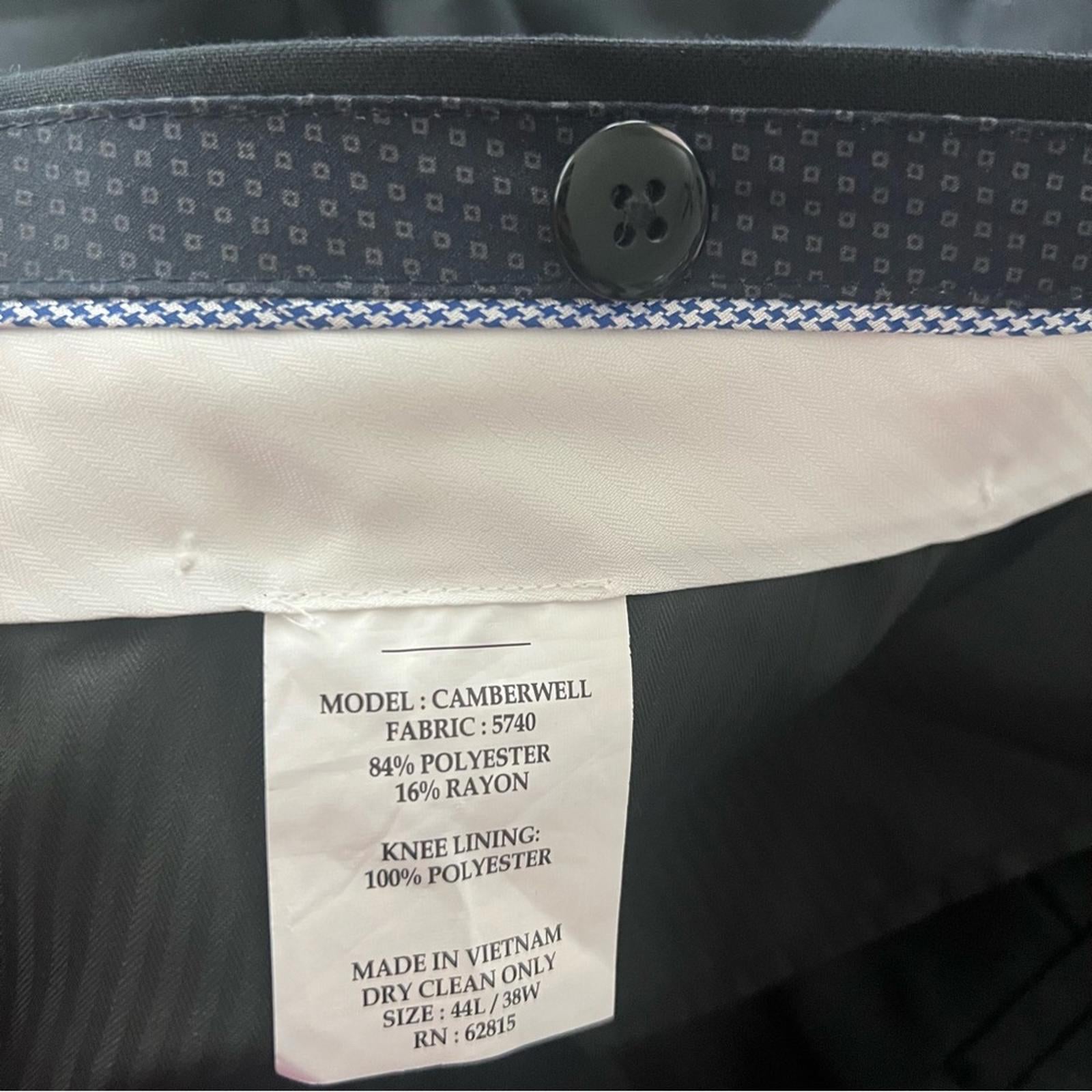 The Savile Row Company London Slim Fit Tuxedo Pants, Black, Size 38W X 44L NEW