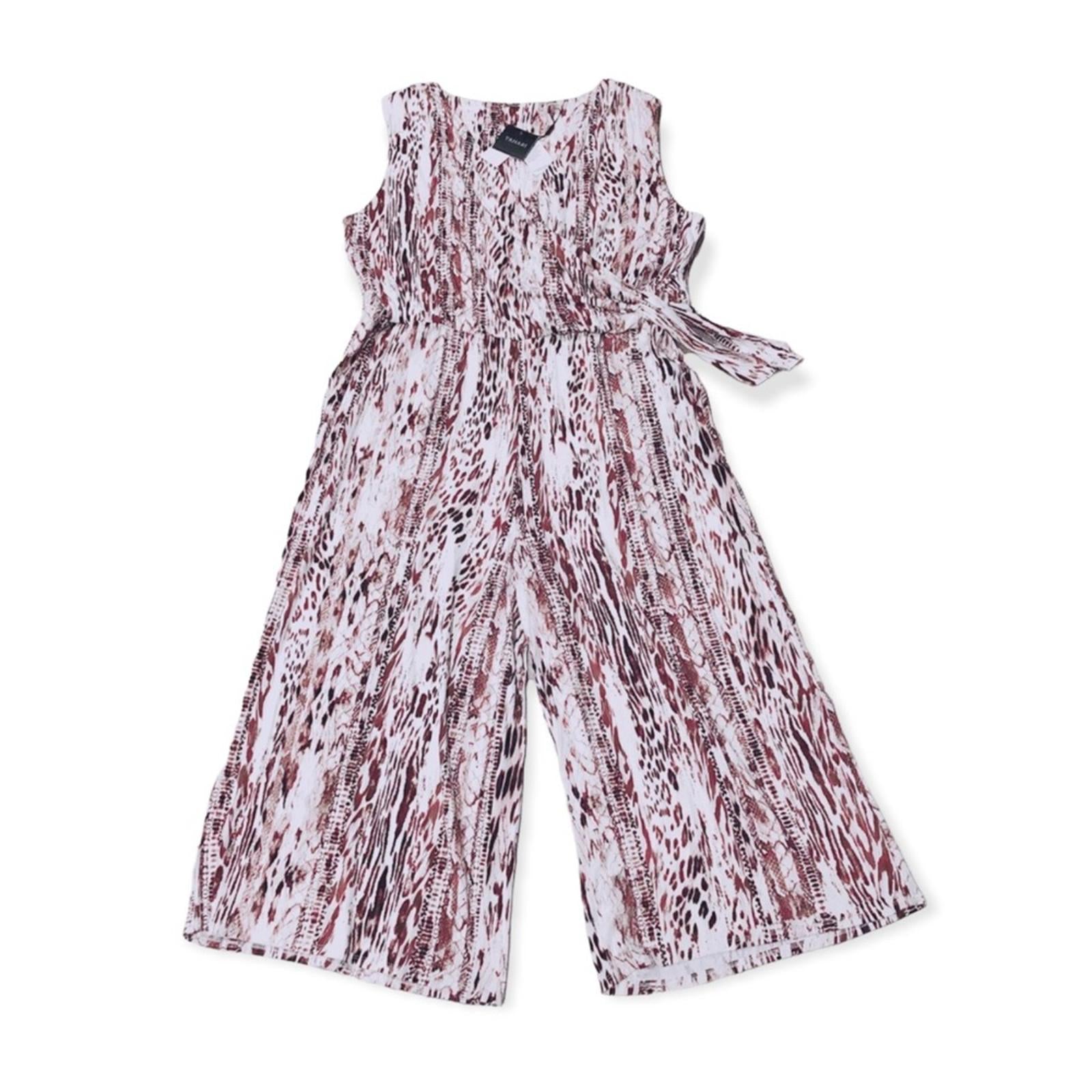 Tahari Sleeveless Jumpsuit w/Stretch Snakeskin Print, Size XXL New w/Tag $138