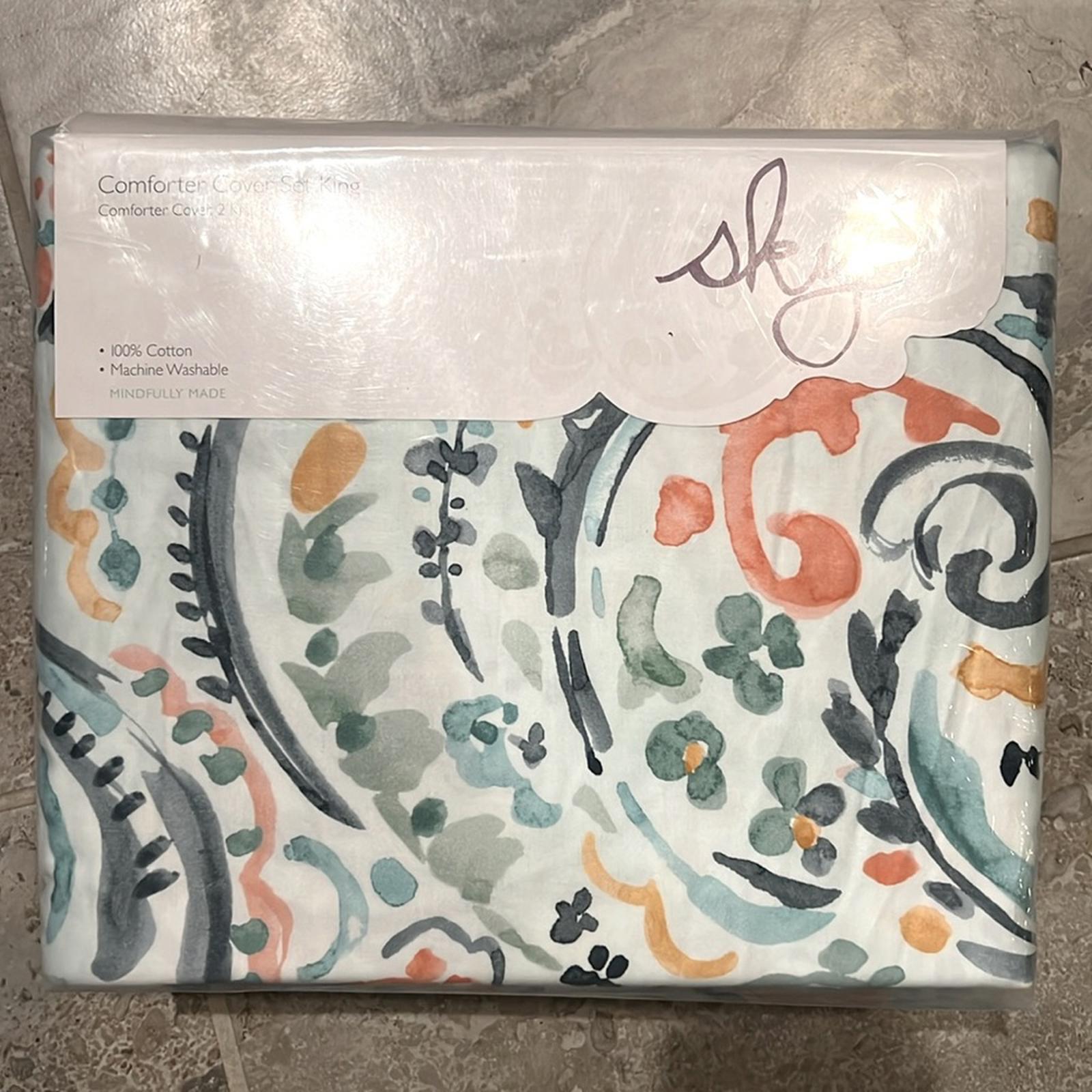 SKY Ophelia King Duvet Cover & 2King Pillow Shams Bloomingdale's New in Box $350