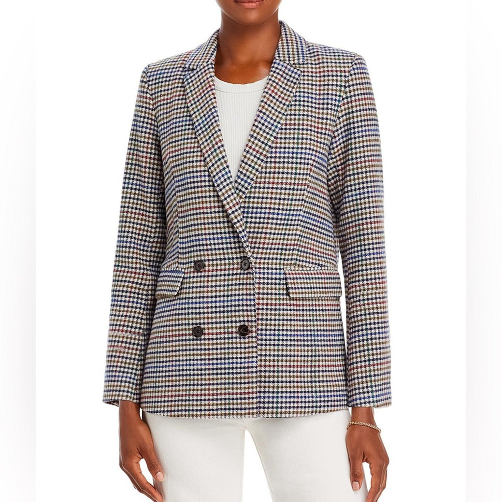 Rails Jac Double Breasted Blazer, Houndstooth Cardinal Pine Size M New w/Tag