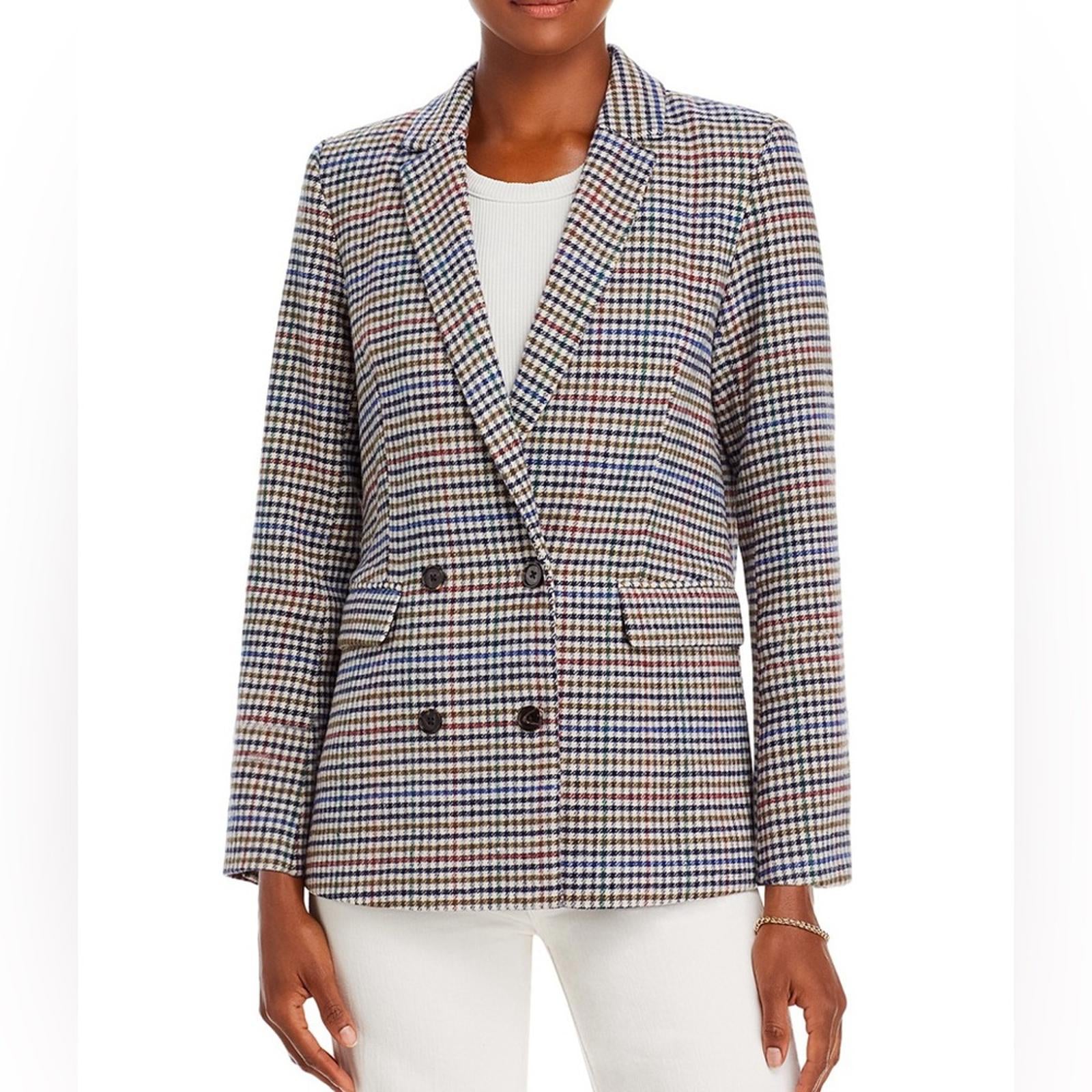 Rails Jac Double Breasted Blazer, Houndstooth Cardinal Pine Size M New w/Tag