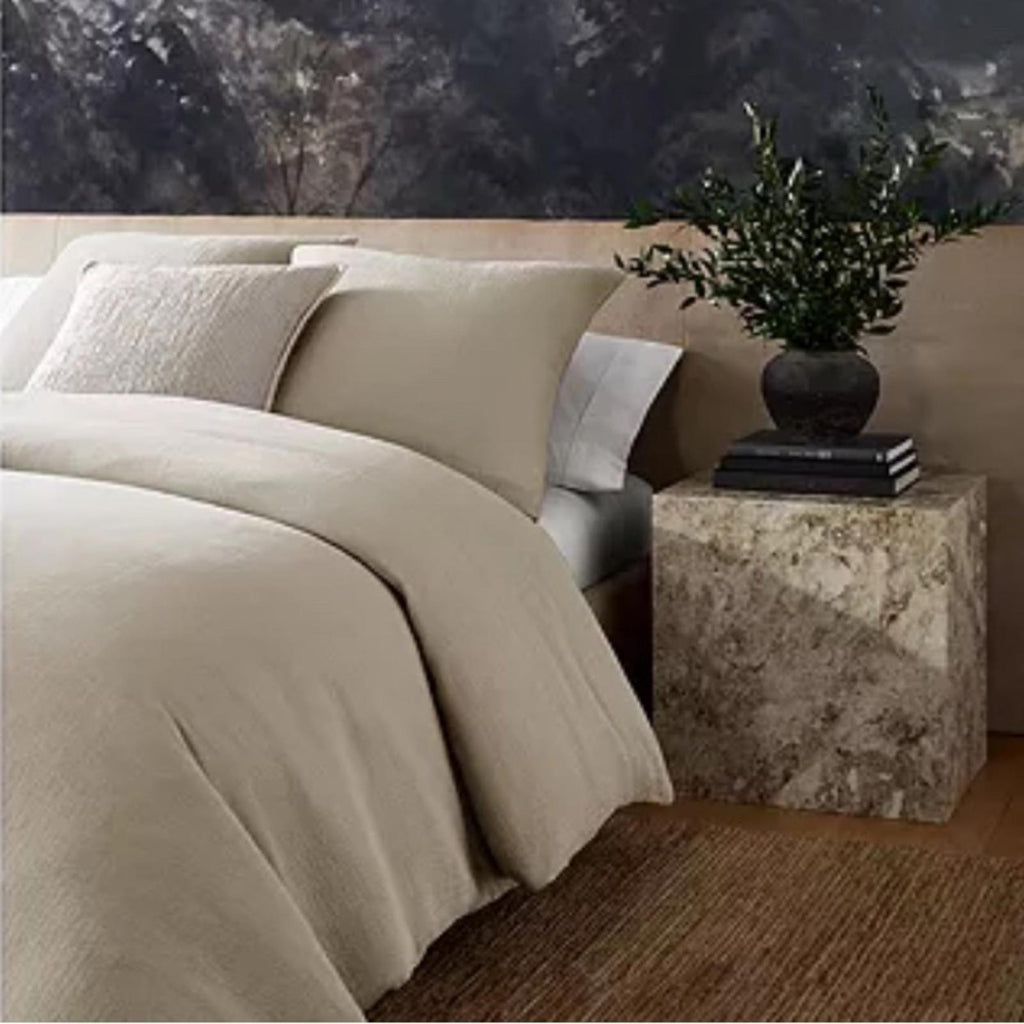 Nate Home by Nate Berkus Pin Dot Matelassé Euro Sham in Beige, Size 26X26, NEW