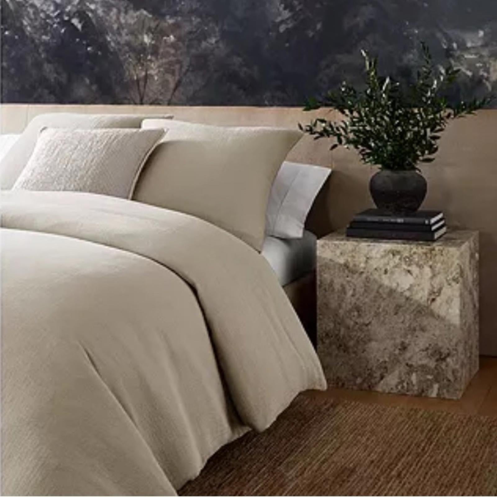 Nate Home by Nate Berkus Pin Dot Matelassé Euro Sham in Beige, Size 26X26, NEW