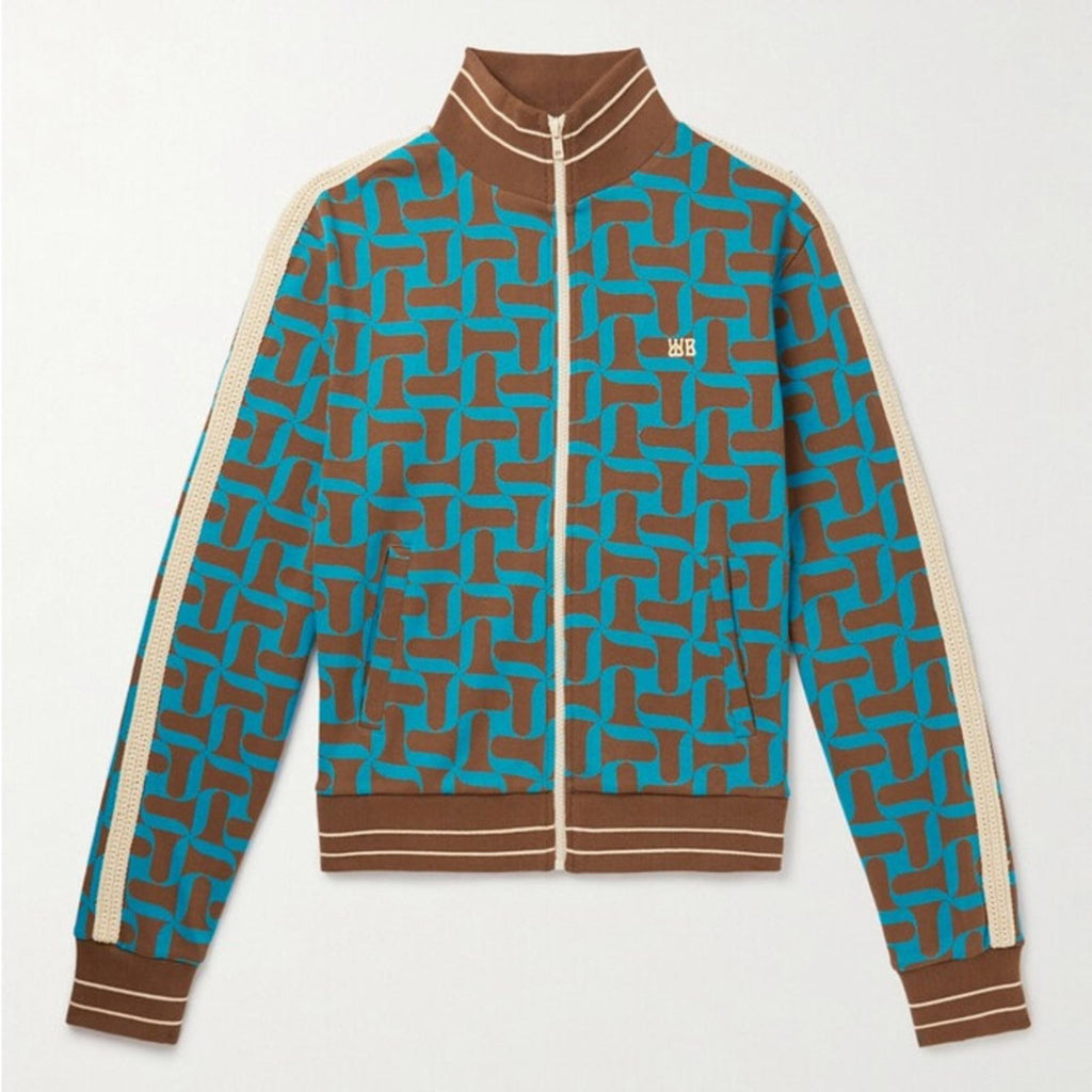 Wales Bonner Symphony Jacquard-Knit Organic Cotton Track Jacket Size 4 NWT