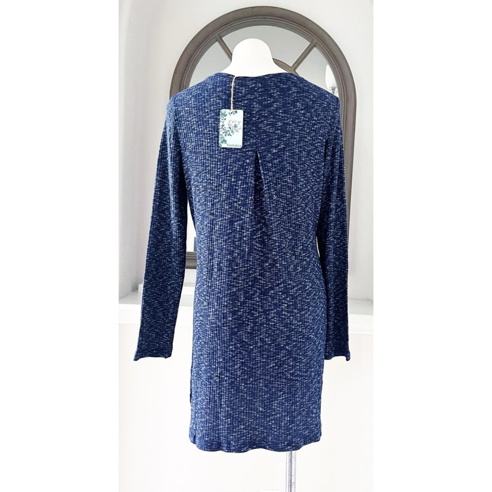 NEW Nostalgia Katy Top/Sweater, Navy Heather Size M New w/Tag