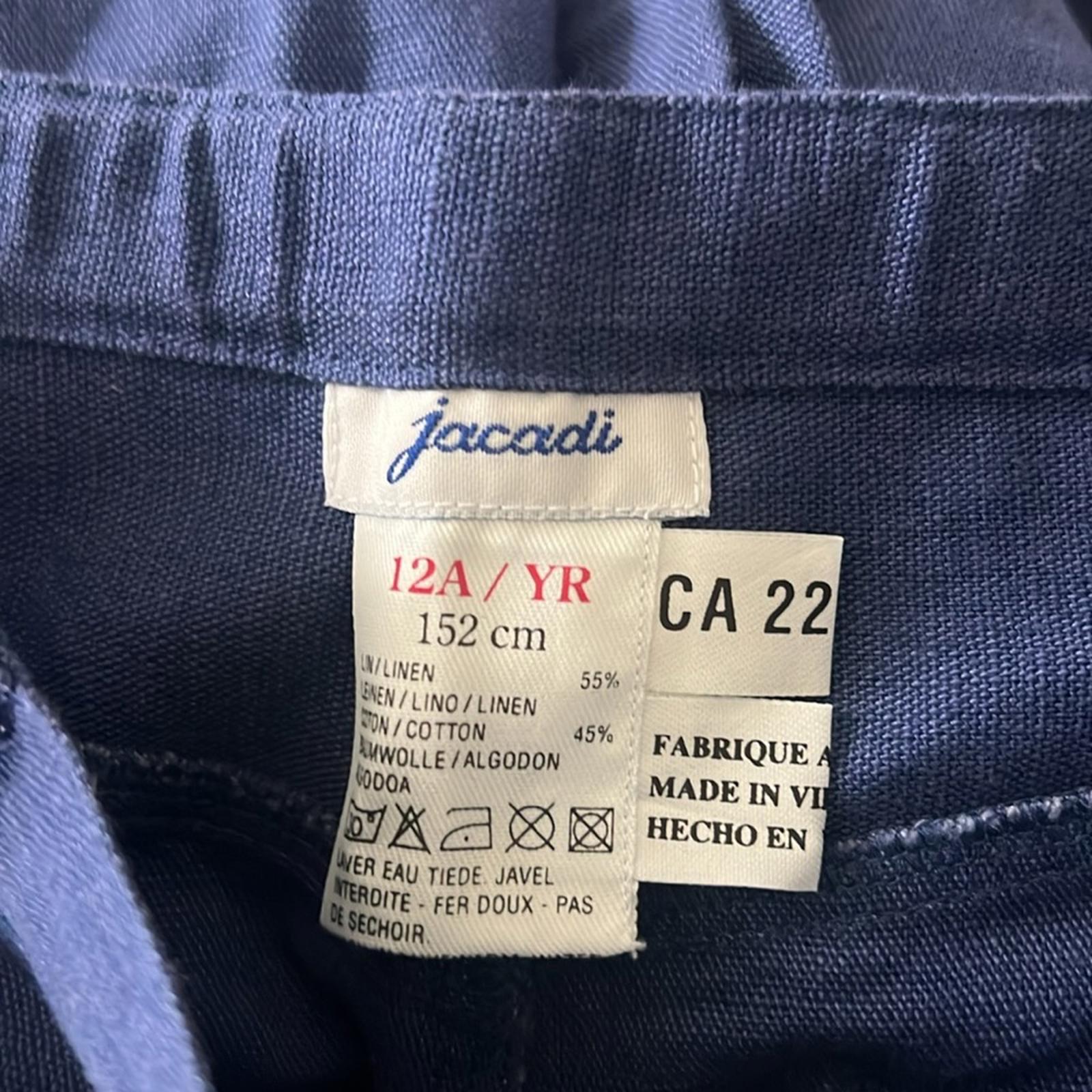 Jacadi Woven Blue Casual Bottoms in a Relaxed Fit, NWT, Girl’s Size 12