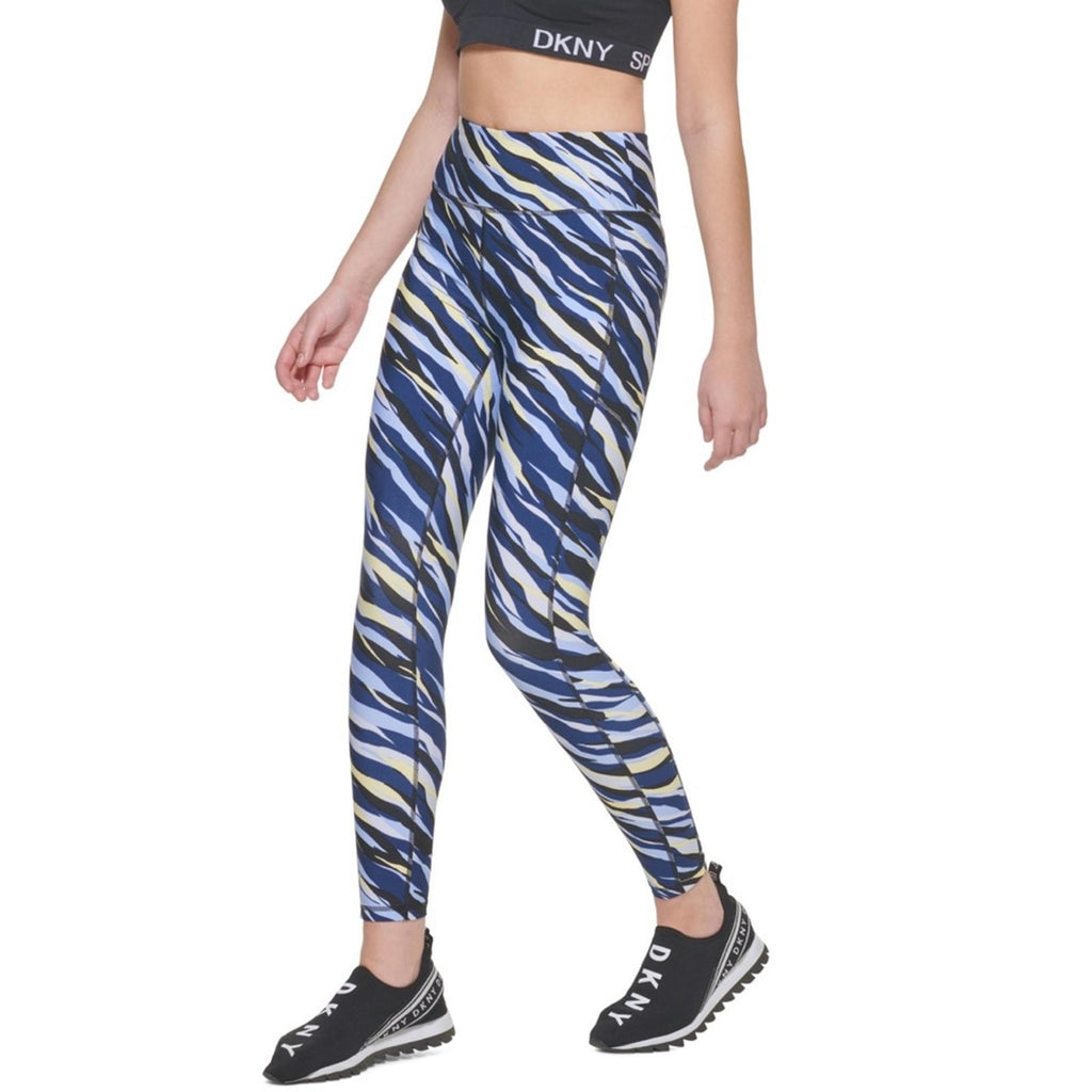 DKNY Sport High Waist 7/8 Performance Leggings Hydrangea Heatwave, Size S NWT