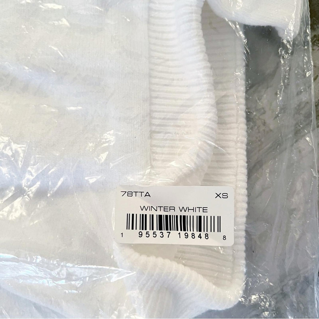 French Connection Ribbed Cowlneck Sweater in Winter White, Size XS NEW w/Tag