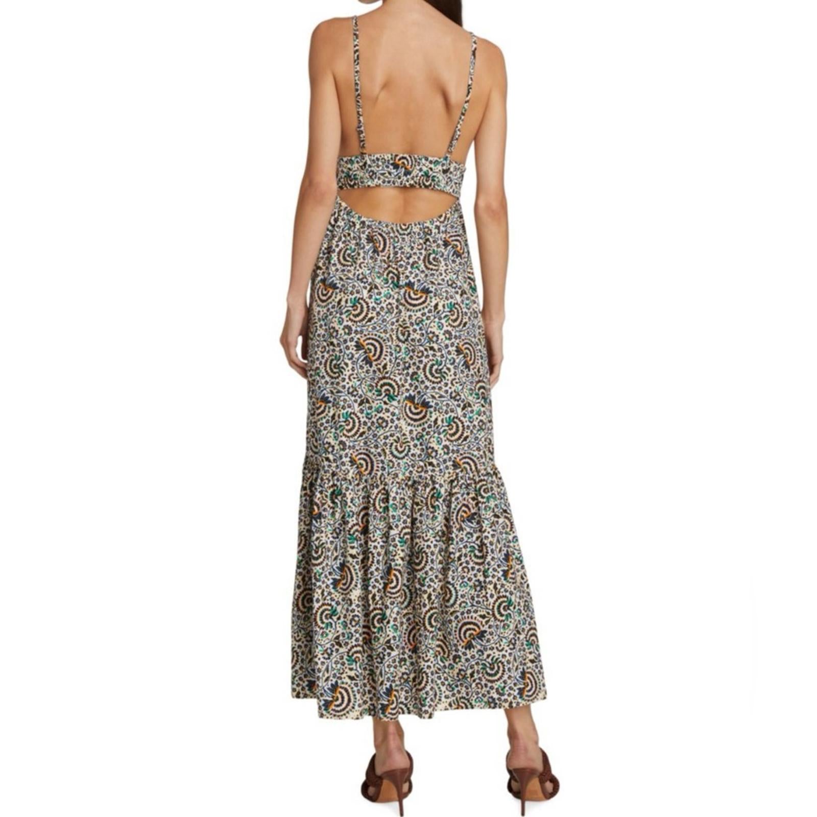 A.L.C. Rhodes Printed Open Back Maxi Dress, NWT, Size 4