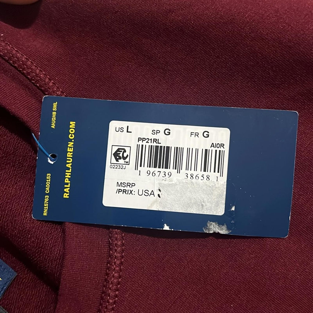 Polo Ralph Lauren Crewneck Sleep Shirt in Red Burgundy, Size L, NEW
