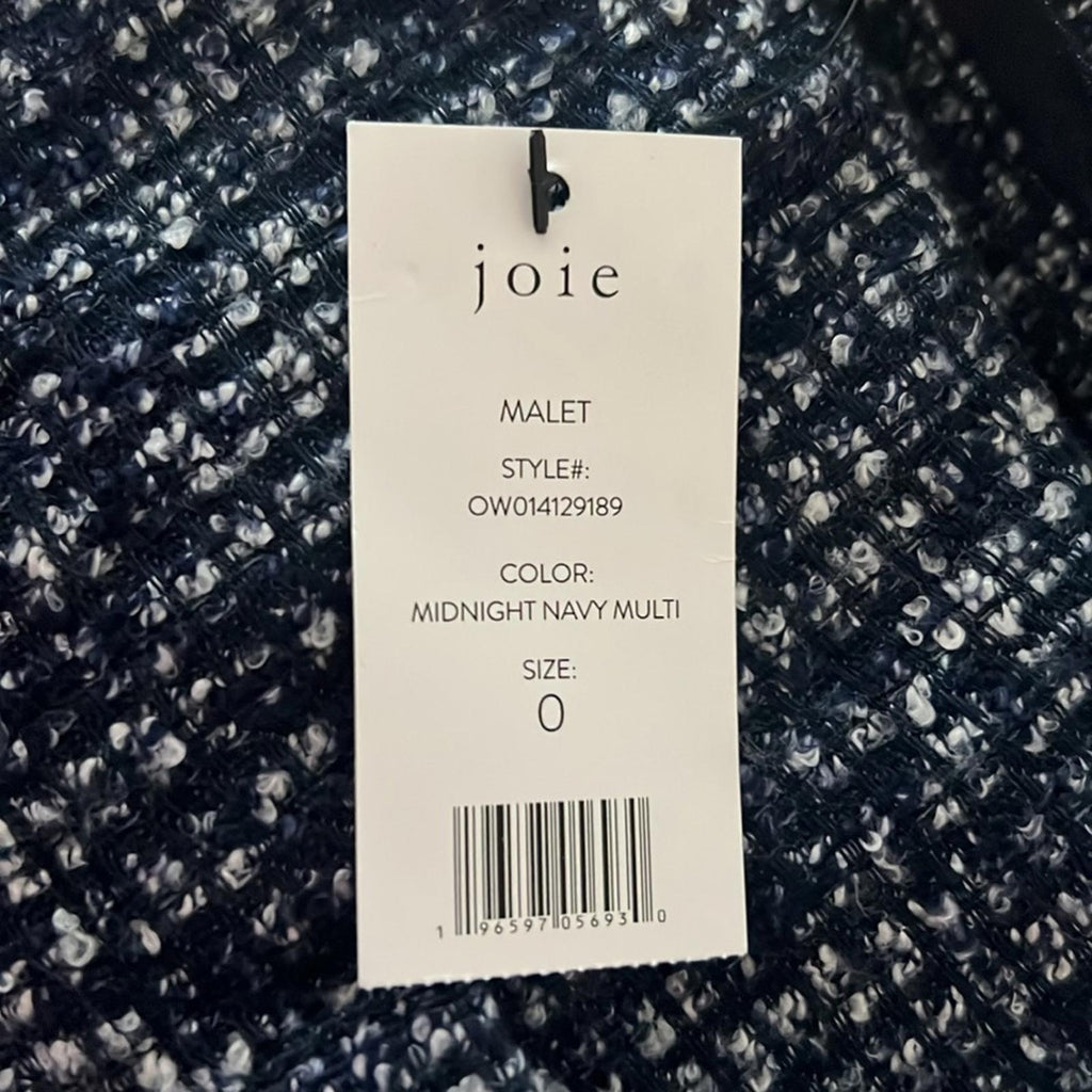 NEW Joie Malet Jacket in Midnight Navy Multi, Size 0 New w/Tag Retail $378