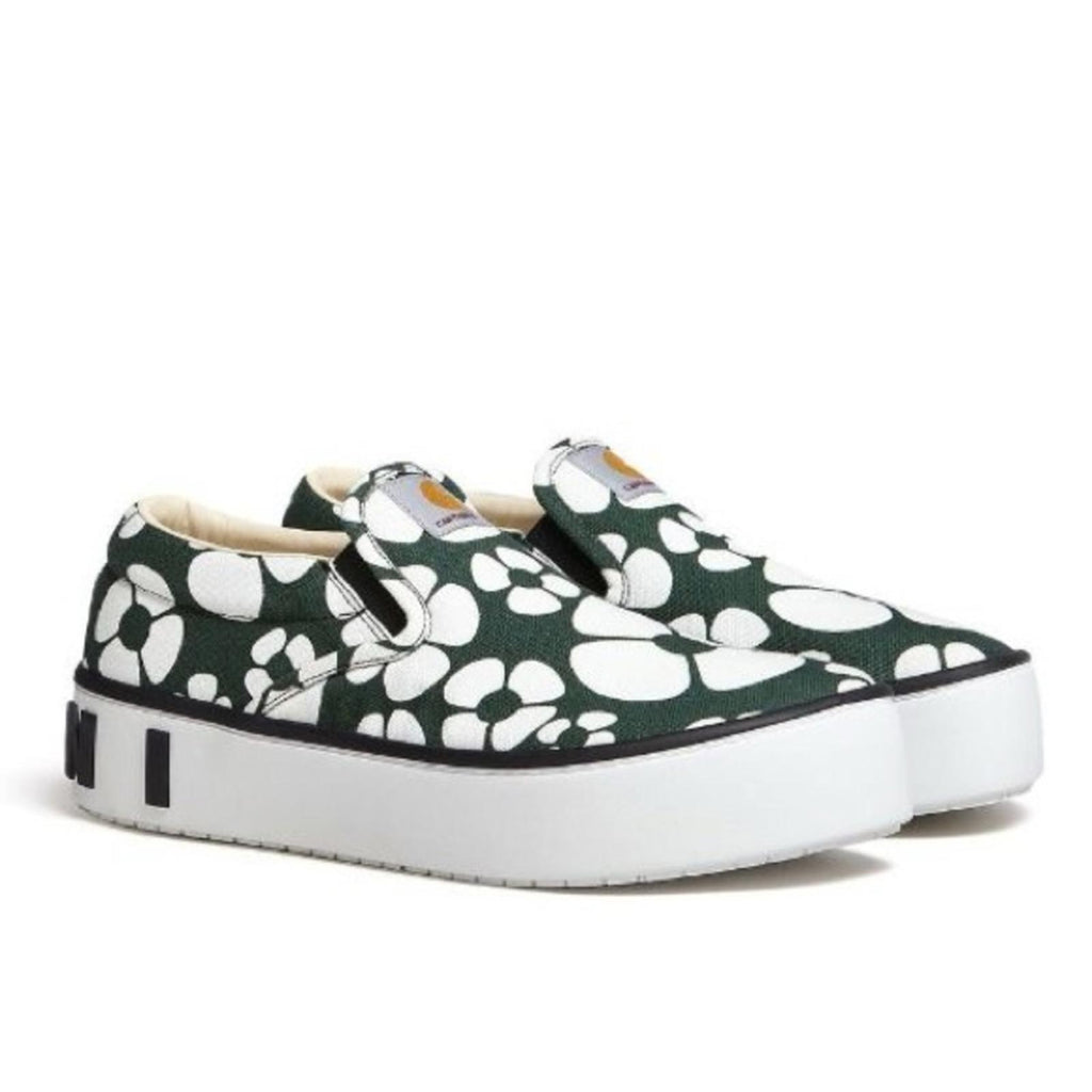 Marni X Carhartt Floral Low-Cut Slip-On Sneakers, Size EU44 US11 New w/DustBag