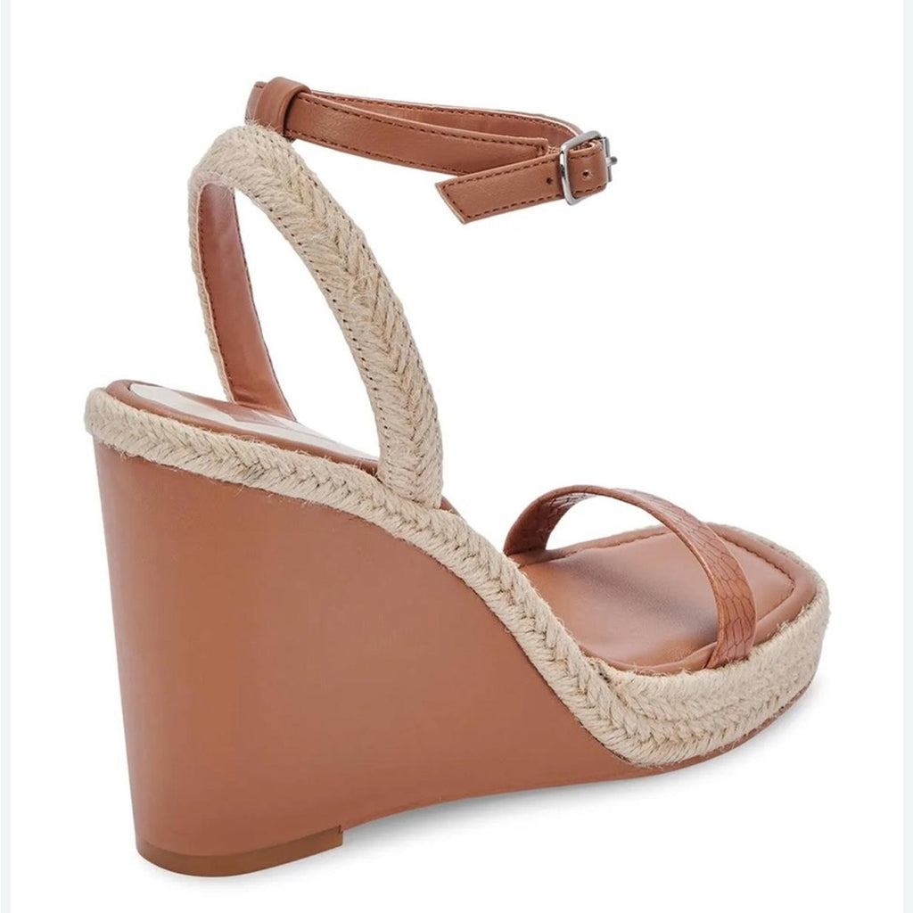 Dolce Vita Aurora Cedar Embossed Stella Platform Wedge Sandals Size 9.5 NWT