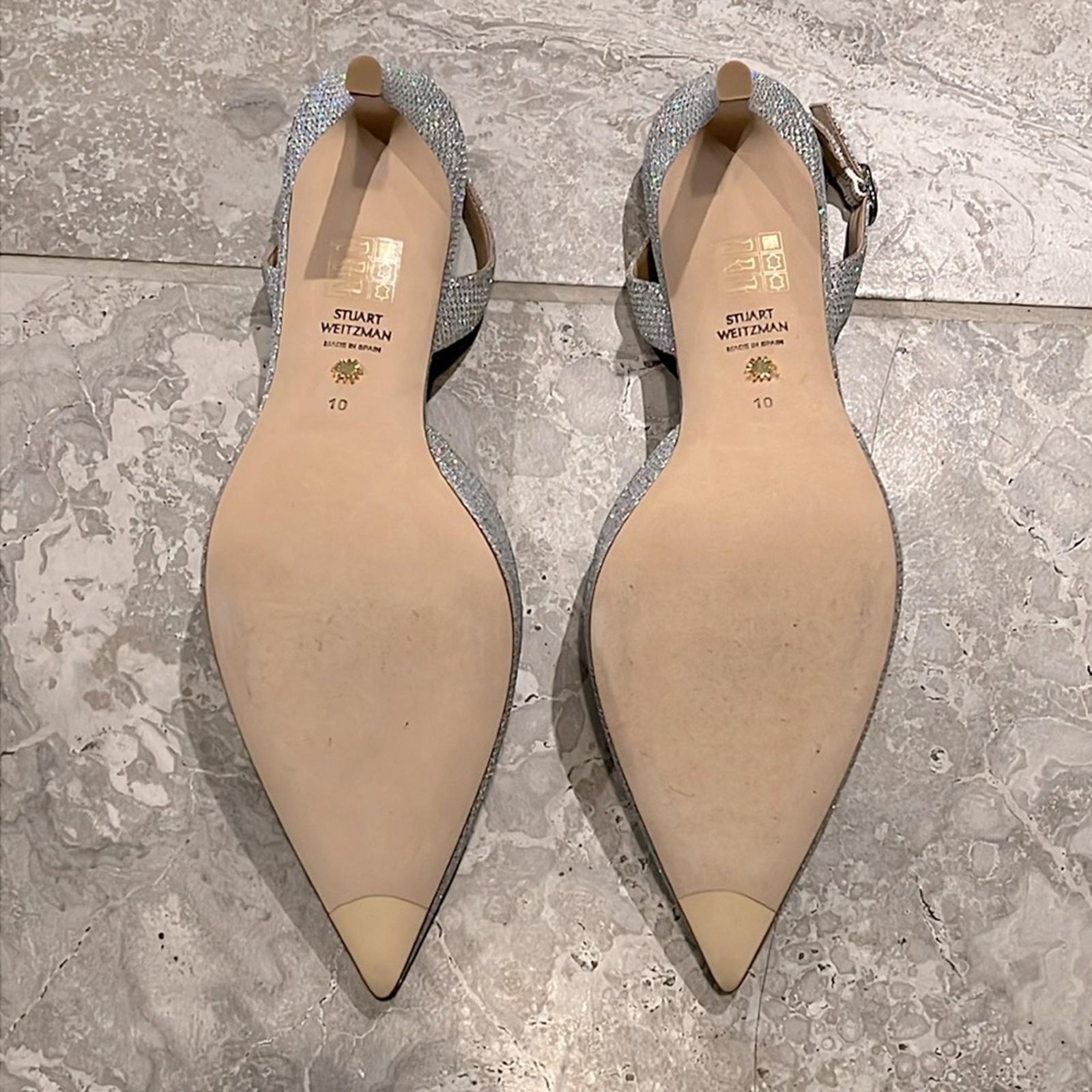 Stuart Weitzman Julia 75 Sling Pump Crystal Size 40.5|10 New in Box