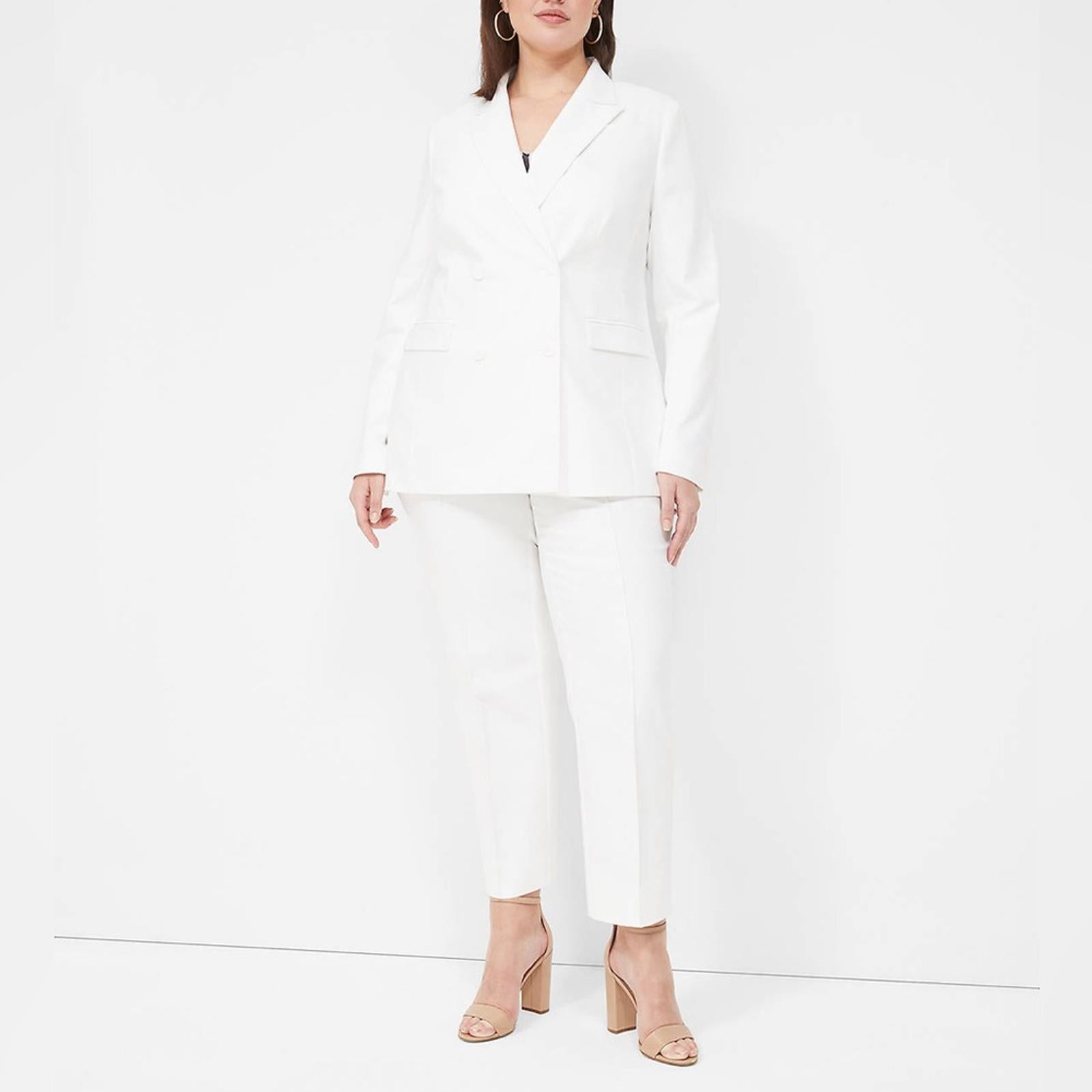 Lane Bryant White Double-Breasted Blazer, NEW, Size 16