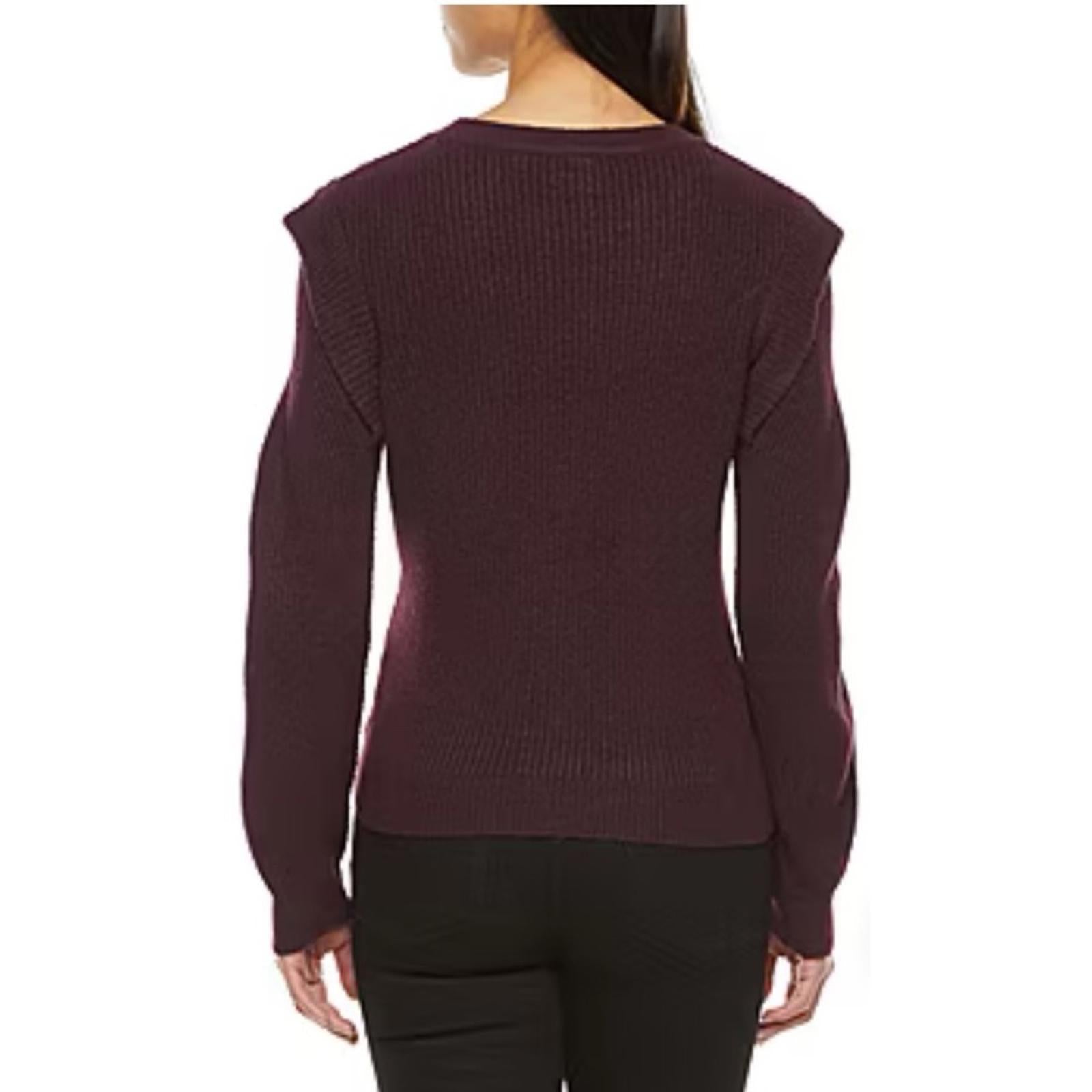 Worthington Crew Neck Long Sleeve Pullover, Classic Burgundy Size M New w/Tag