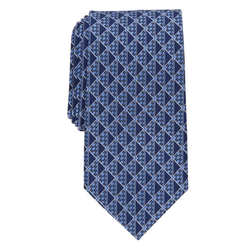 Perry Ellis Men's Vogel Geometric-Print Tie in Navy, One Size, NWT