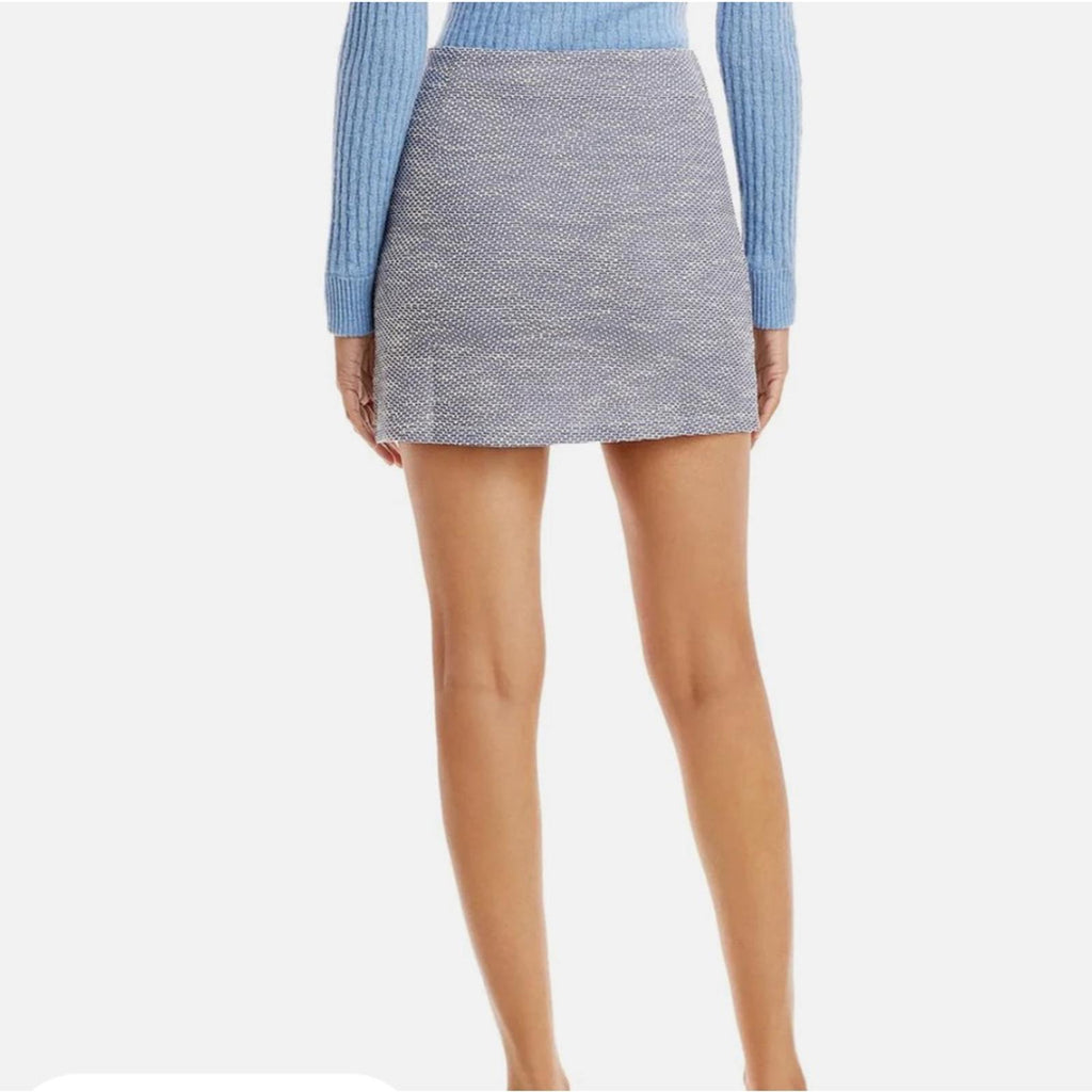AQUA Stretch Tweed Mini Skirt, Size XL New w/Tag Retail $68