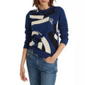 Lauren Ralph Lauren Geometric Combed Cotton Sweater, Size M New w/Tag