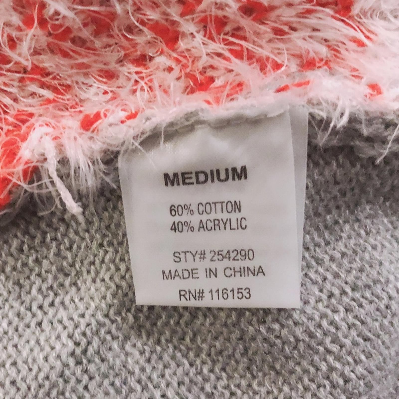POOF New York Holiday Polar Bear Crewneck Sweater in Grey, NWT, Size M