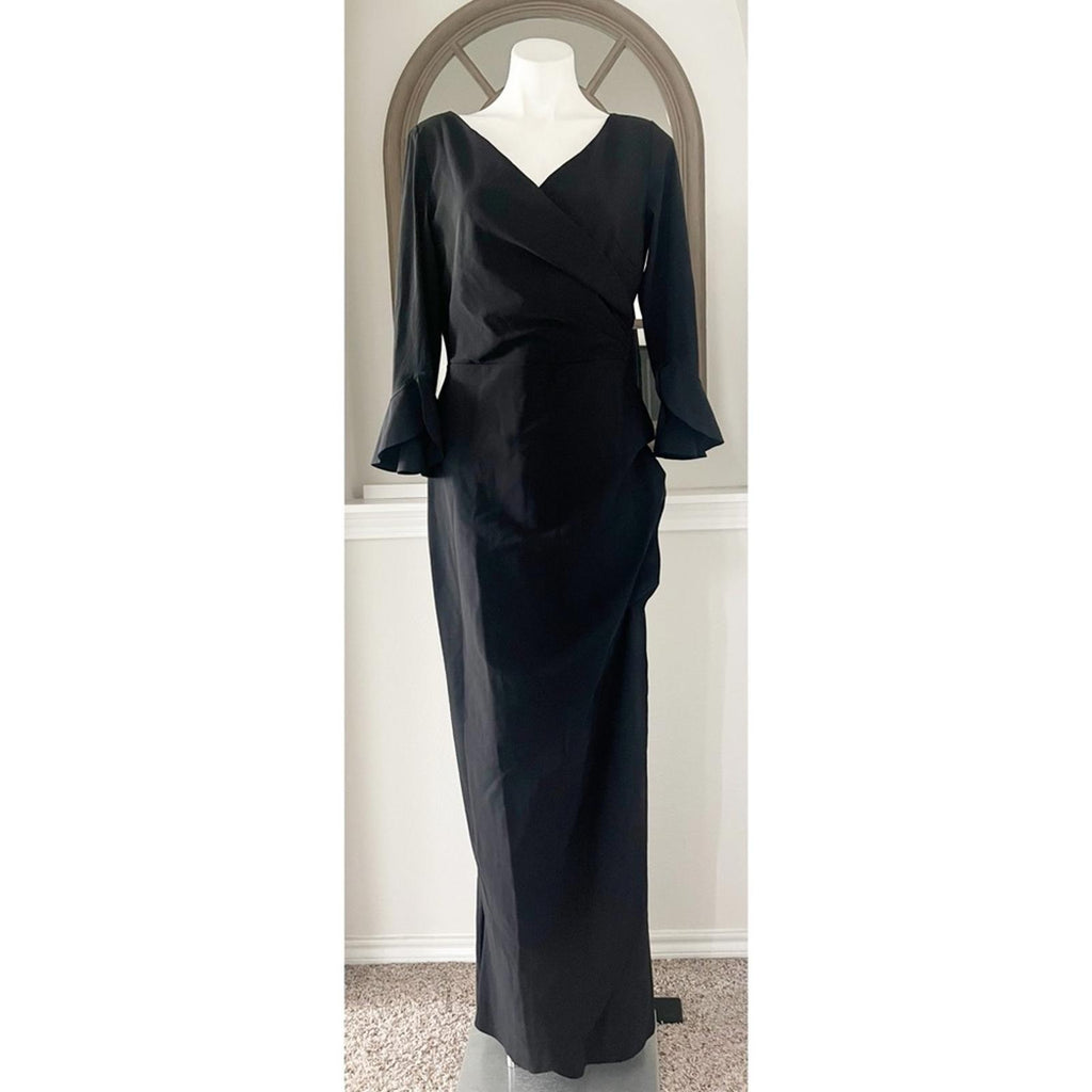 NWT Chiara Boni La Petite Robe Zalfa Column Gown in Black Size 16 MADE IN ITALY