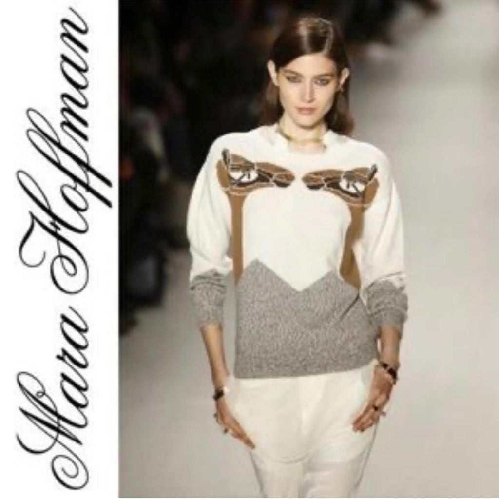 Mara Hoffmann Pullover in Oatmeal Crewneck Sweater Size S Retail $336 (SOLD OUT)