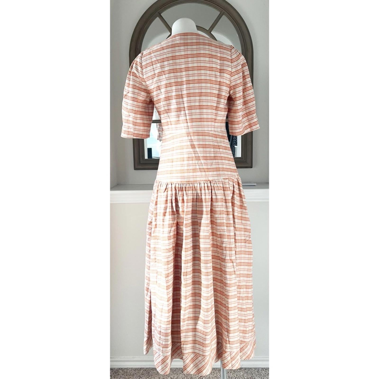 Jonathan Simkhai Greer Tailored Plaid Button-Front Maxi Dress, Size 6 NWT $595