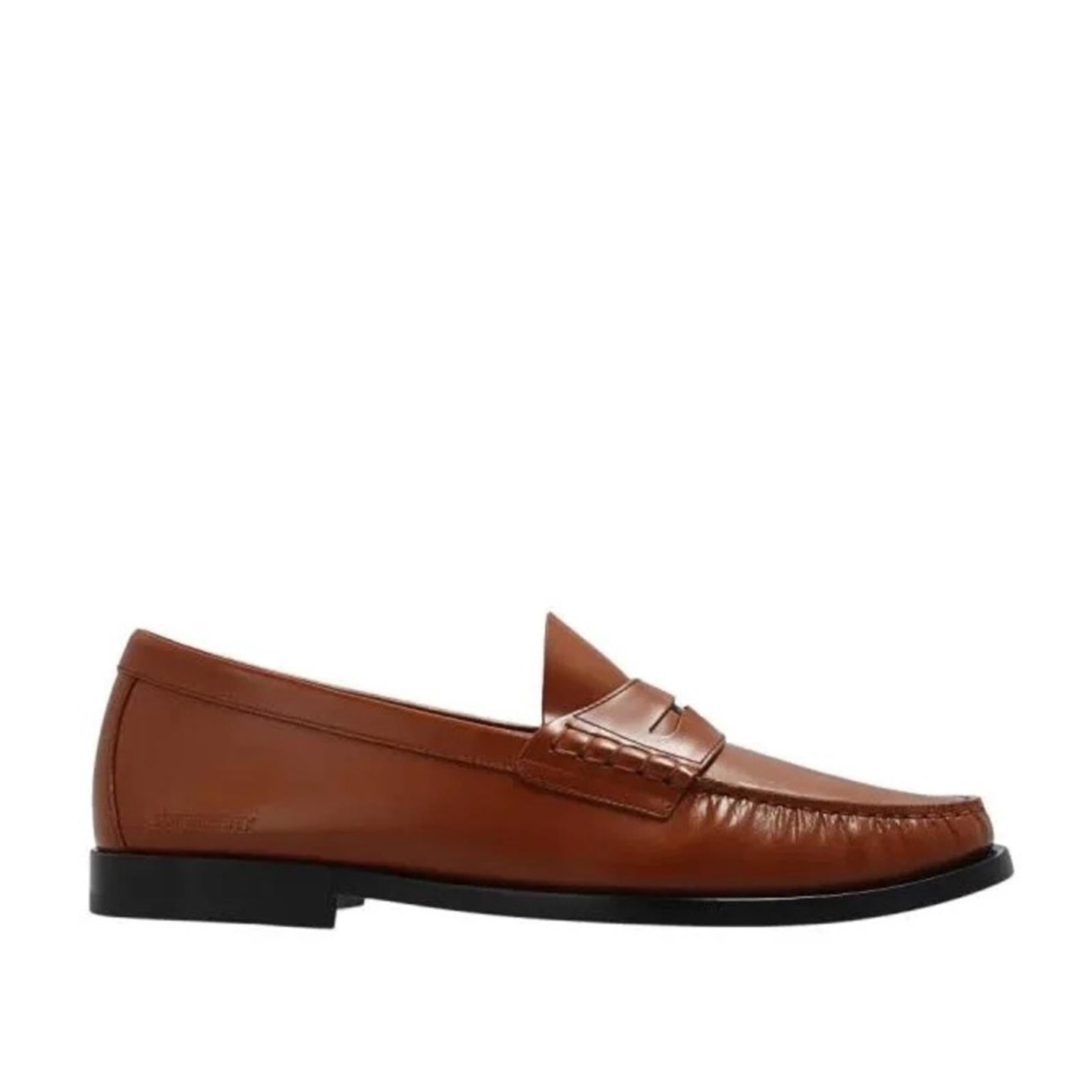 Burberry Brown Coin Loafers in Warm Oak Brown, Size EU42 UK8 US9 New w/Dust Bag