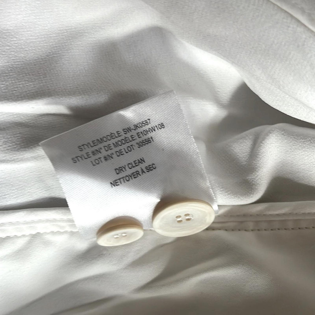 Helmut Lang Belted Blazer in White, Size 8 EXCELLENT!