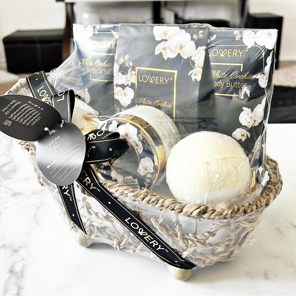LOVERY White Orchid Bath Gift Set -11-Piece Handmade Spa Kit NEW w/Tag