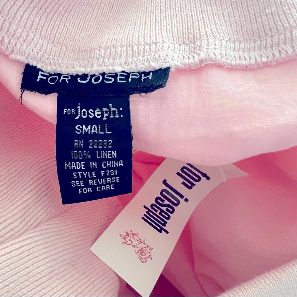 For Joseph Linen Midi Skirt in Blush Pink, NEW, Size L